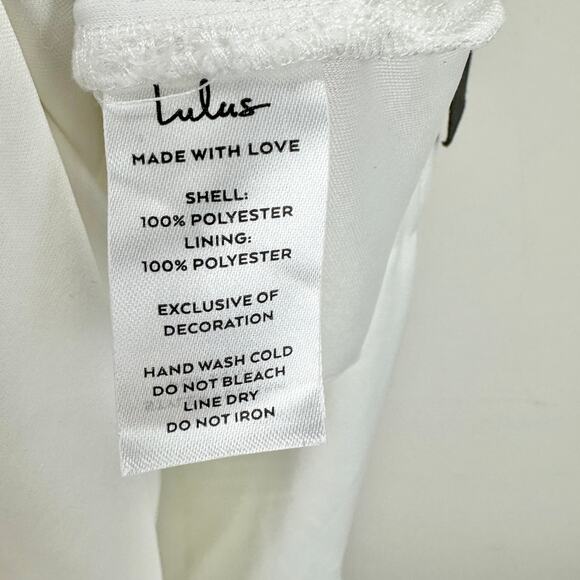 Lulus Loving Mentality White Tulle Beaded Strapless Midi Dress Cocktail XL NWT - Picture 8 of 12